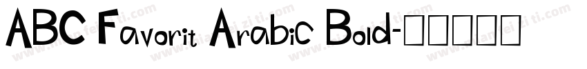 ABC Favorit Arabic Bold字体转换